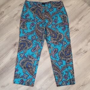 Talbots Turquoise Paisley Skirt